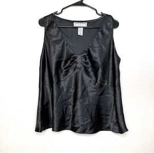 Black Silk Tank Top